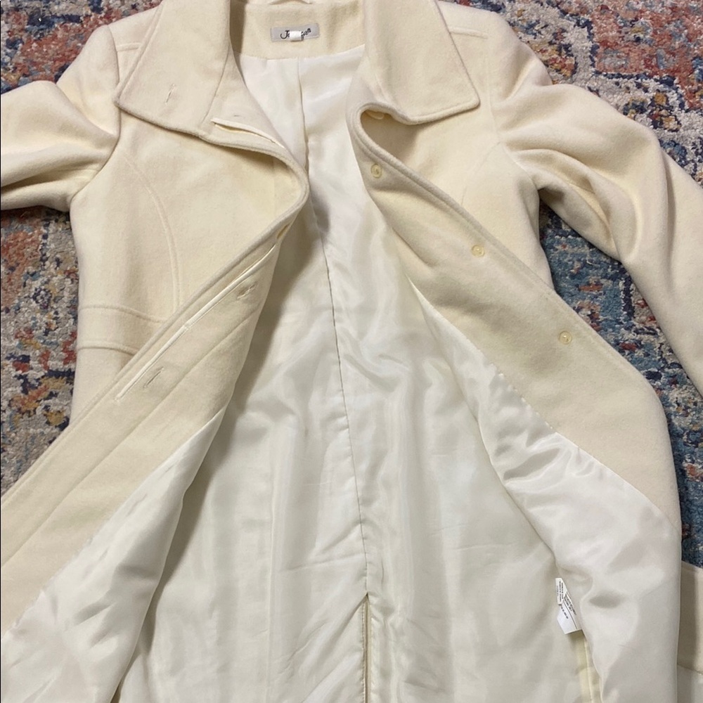 JESSICA Vintage Elegant Wool Blend Cream Women's Coat - Picture 11 of 16